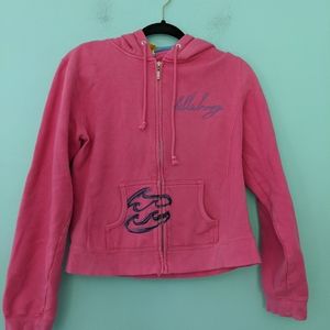 Billabong Pink Full Zip Hoodie Large